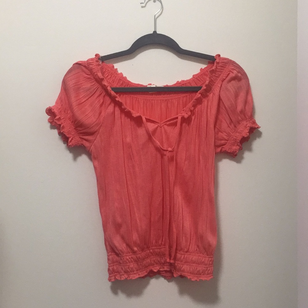 Orange crop top shirt summer  forever 21